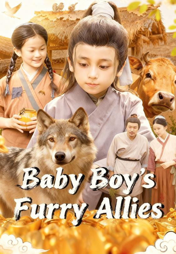 Baby Boy's Furry Allies