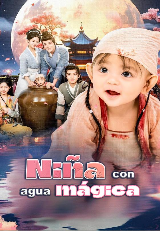 Niña con agua mágica